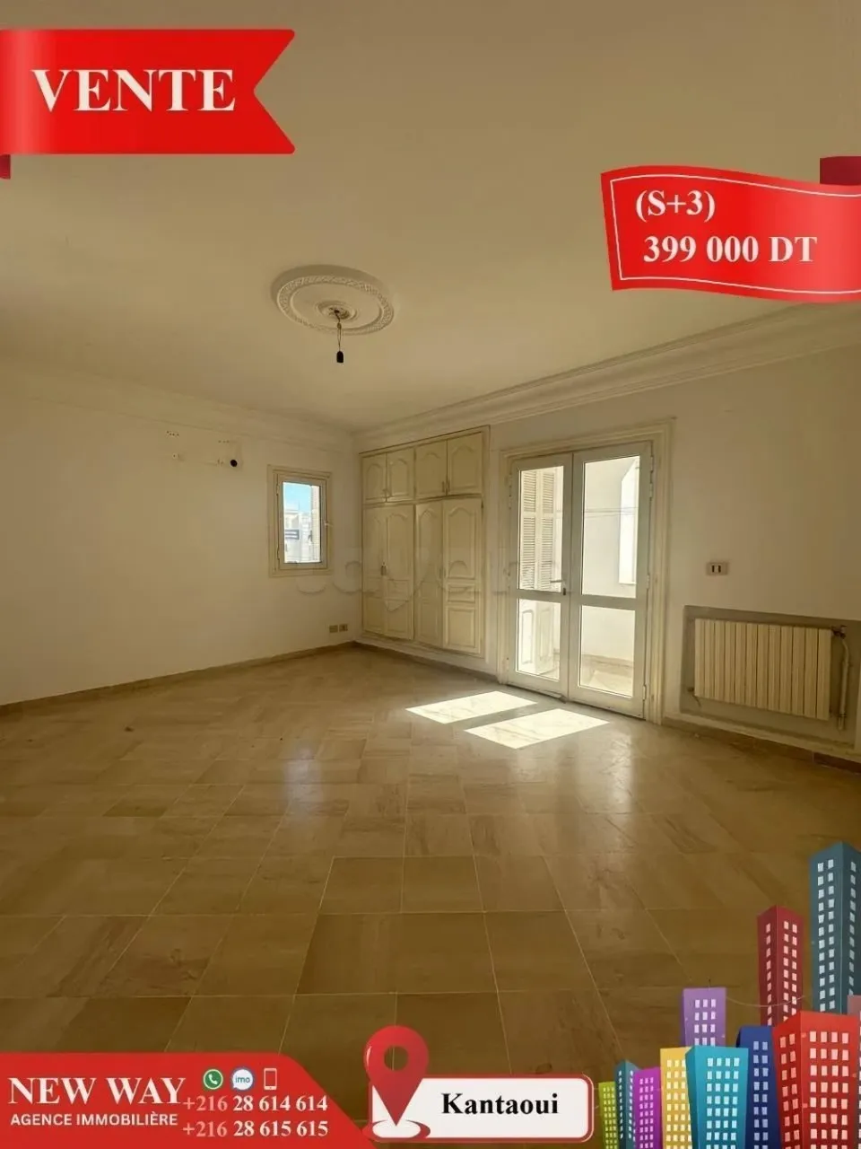 (S+3) à Kantaoui avec Place de Parking