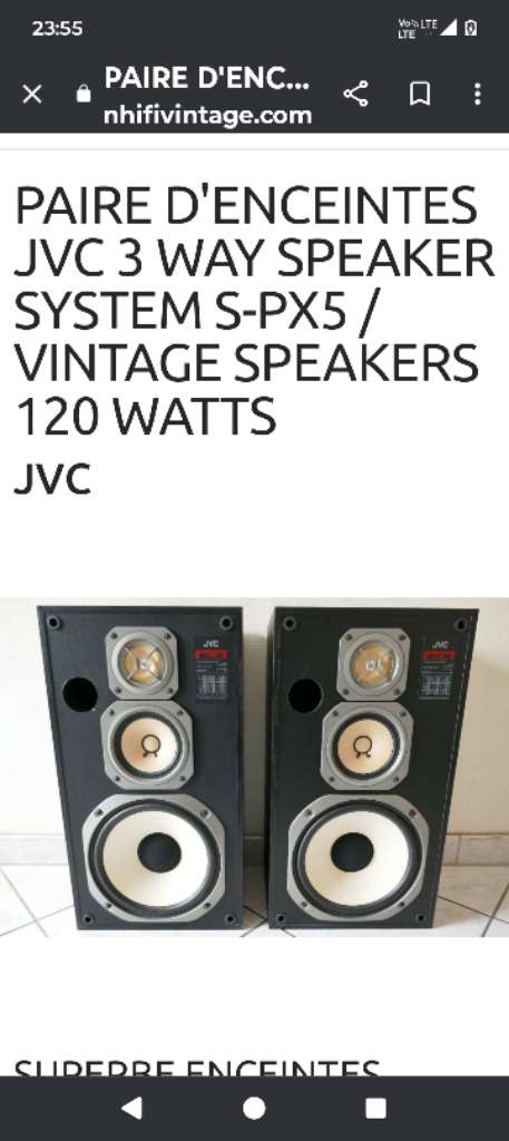 Haut parleur vintage jvc