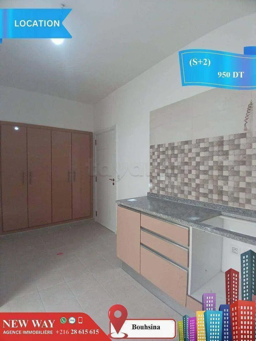 (S+2) à Bouhsina avec Place de Parking