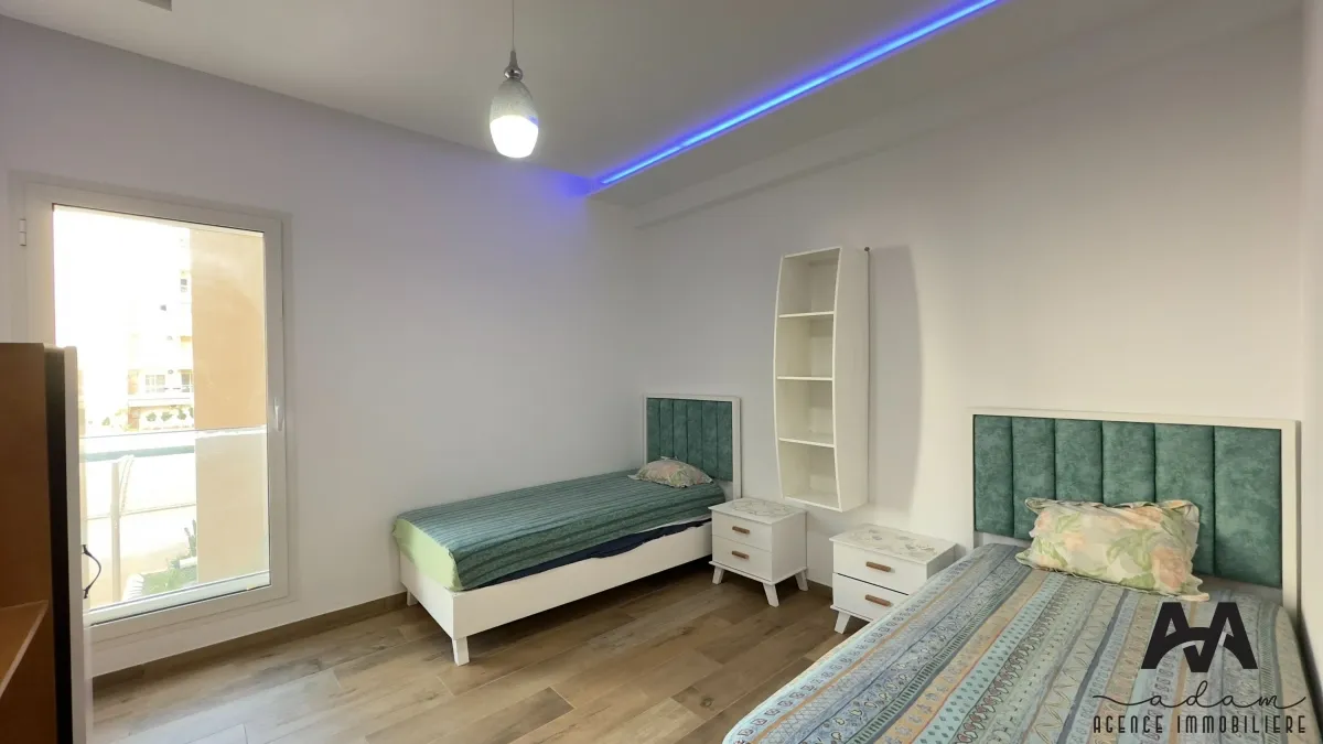 S+2 meublé à AFH² Mrezga dans une résidence avec piscine