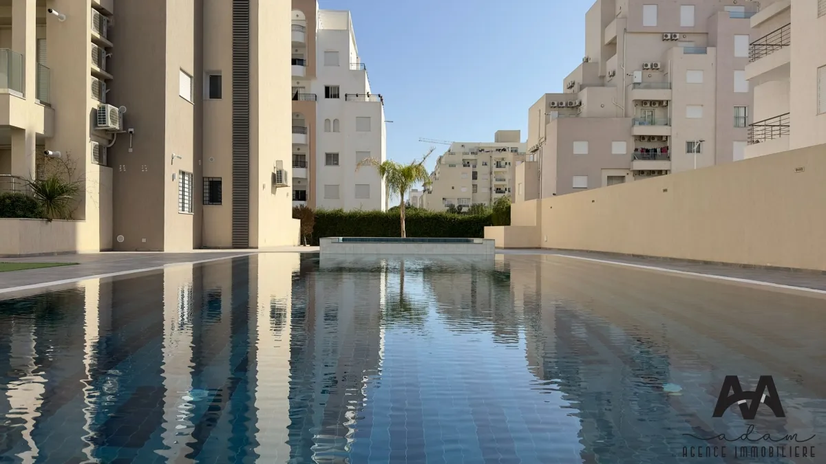 S+2 meublé à AFH² Mrezga dans une résidence avec piscine