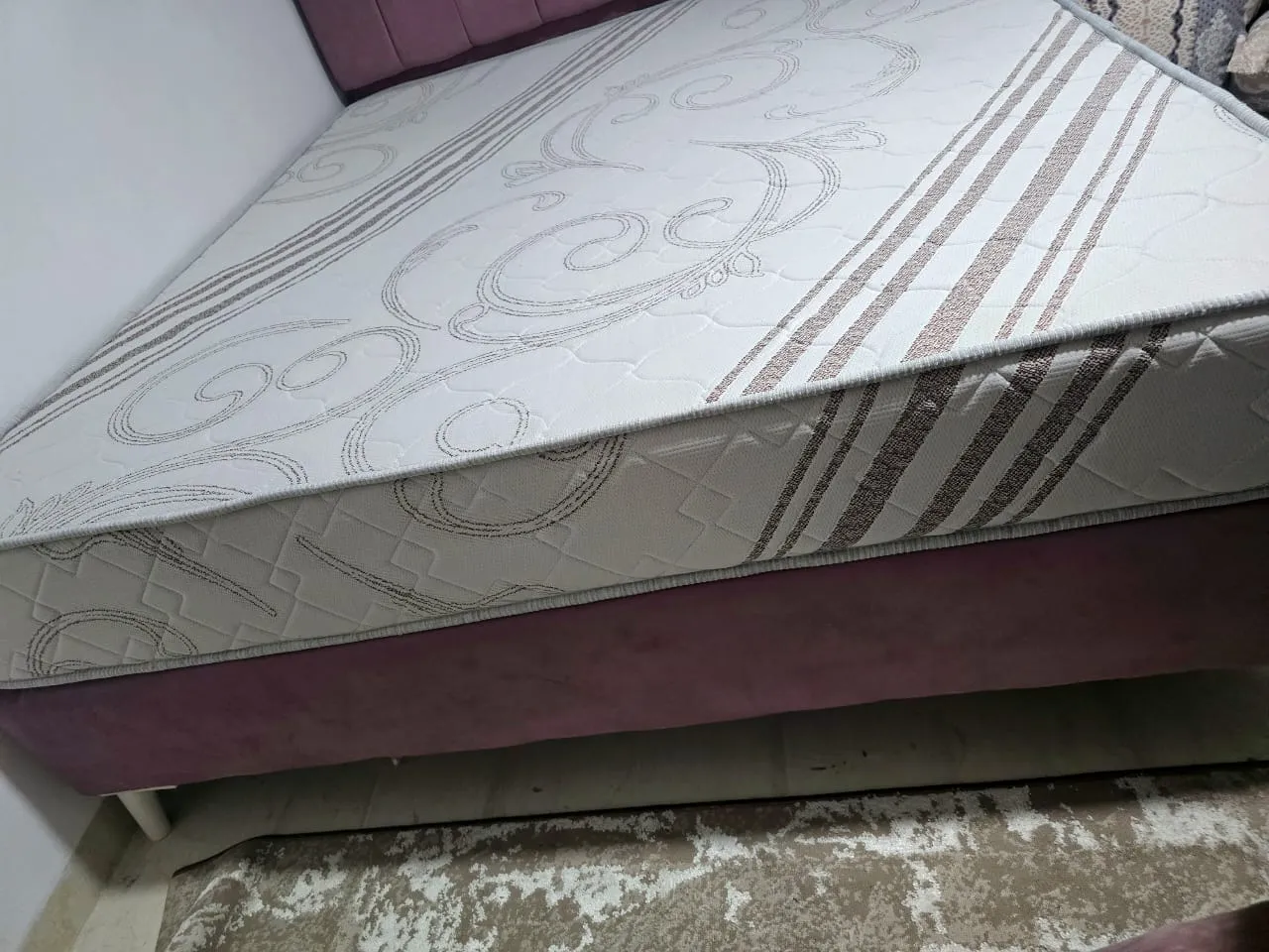 Lit capitonnée 2 places + matelas