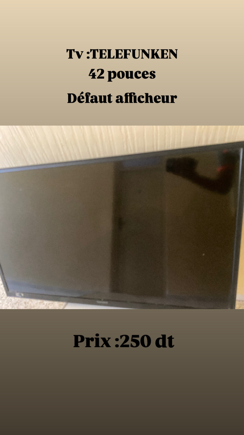 Télévision telefunekn /42 pouces /dèfaut afficheur