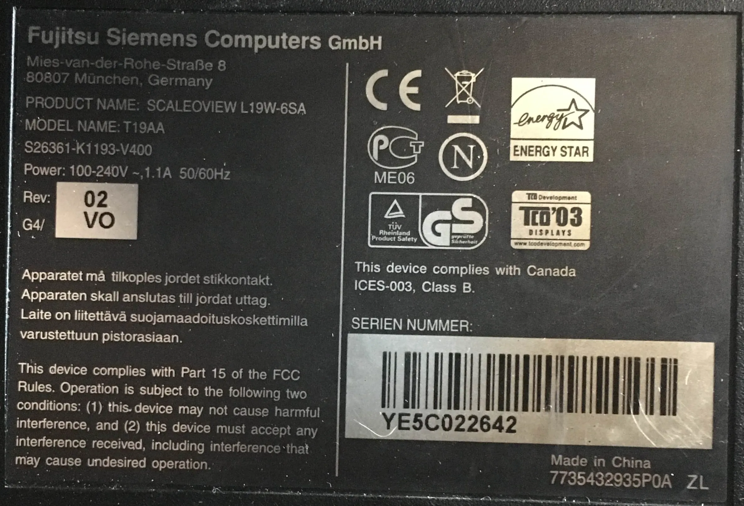 A vendre Écran pour ordinateur