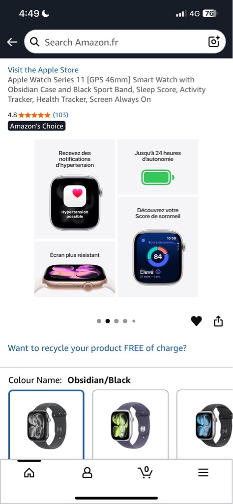 Apple watch sereis 11 cachete en promo 