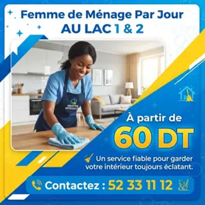 FEMME DE MENAGE PAR JOUR AU LAC 1 & 2