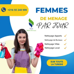 femme de ménage par jour a tunis 