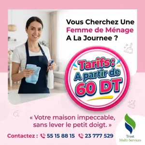 FEMME DE MENAGE PAR JOUR A SFAX