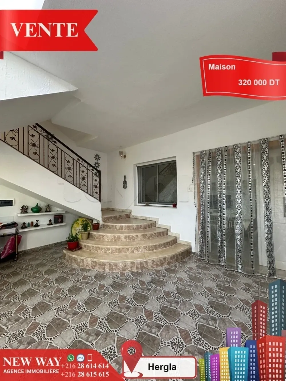 Maison à Hergla, Proche de toutes Commodités