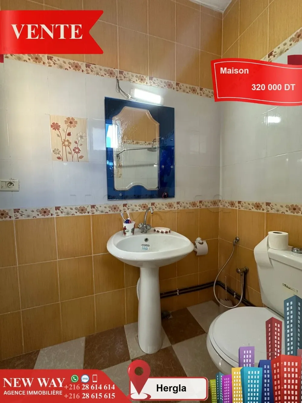 Maison à Hergla, Proche de toutes Commodités