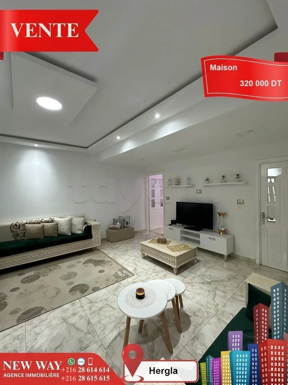 Maison à Hergla, Proche de toutes Commodités