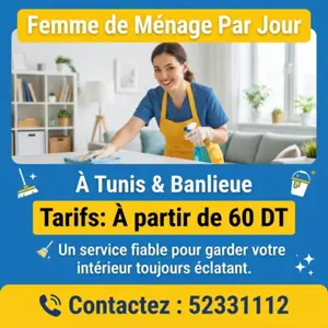 FEMME DE MENAGE PAR JOUR A BAB BHAR