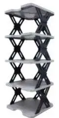 Étagère à Chaussures Pliable 5 Niveaux – Rangement Gain de Place & Design Modulable