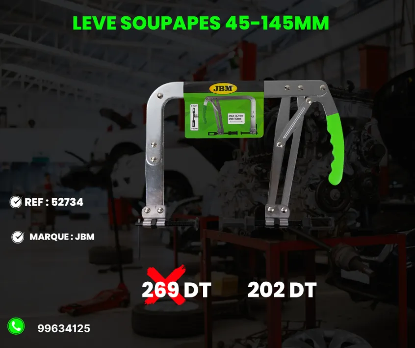 A VENDRE MATERIEL DE GARAGE REF : 52734 LEVE SOUPAPES 35-142MM