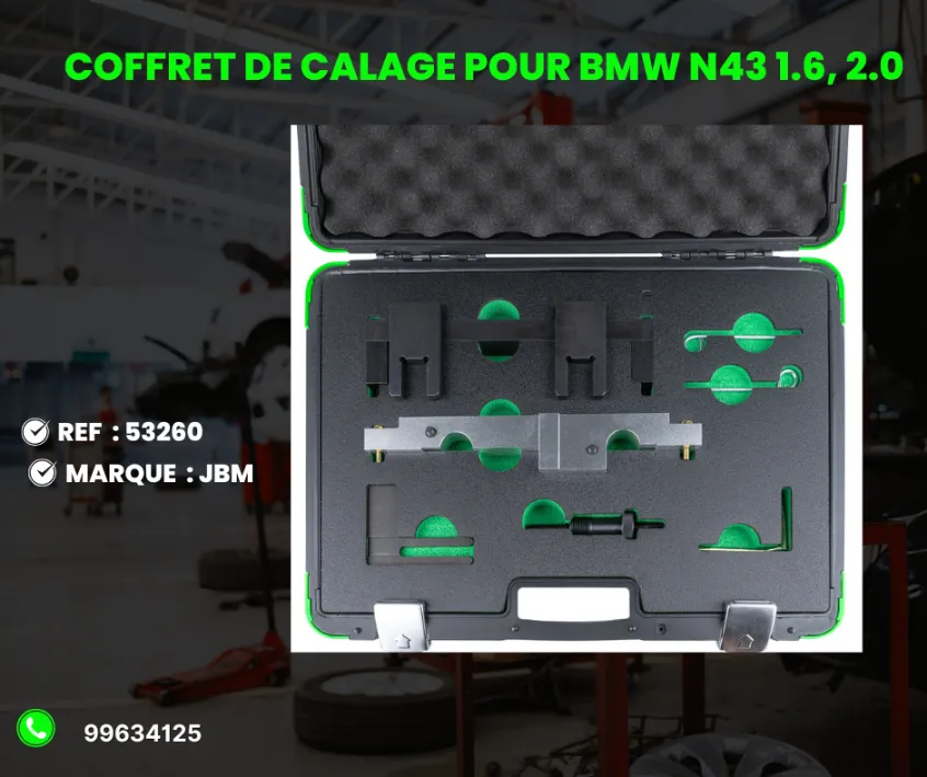 A VENDRE MATERIEL DE GARAGE REF : 53260 COFFRET DE CALAGE POUR BMW N43 1.6, 2.0