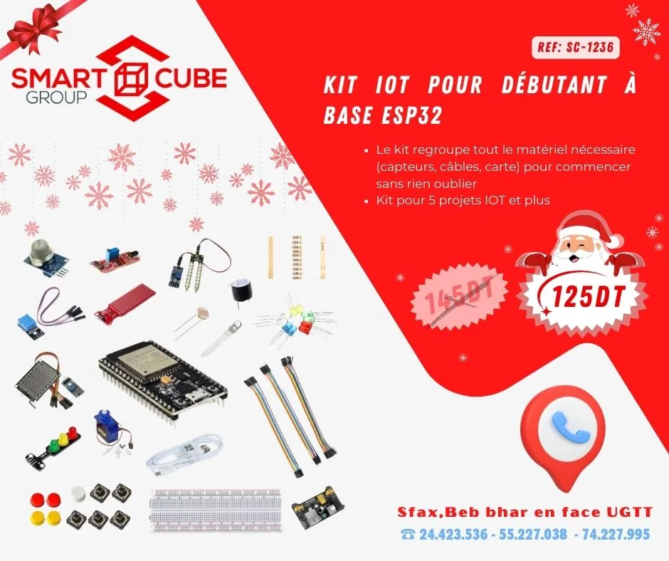  𝐊𝐢𝐭 𝐈𝐎𝐓 𝐩𝐨𝐮𝐫 𝐝𝐞́𝐛𝐮𝐭𝐚𝐧𝐭 𝐚̀ 𝐛𝐚𝐬𝐞 𝐄𝐒𝐏𝟑𝟐