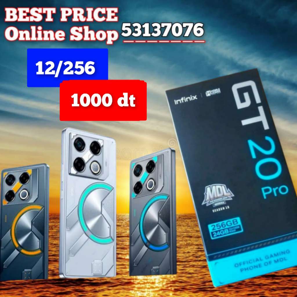 Infinix GT 20 PRO 5G 12+12/256 Cacheté Neuf paquet fermé # validé ✔️