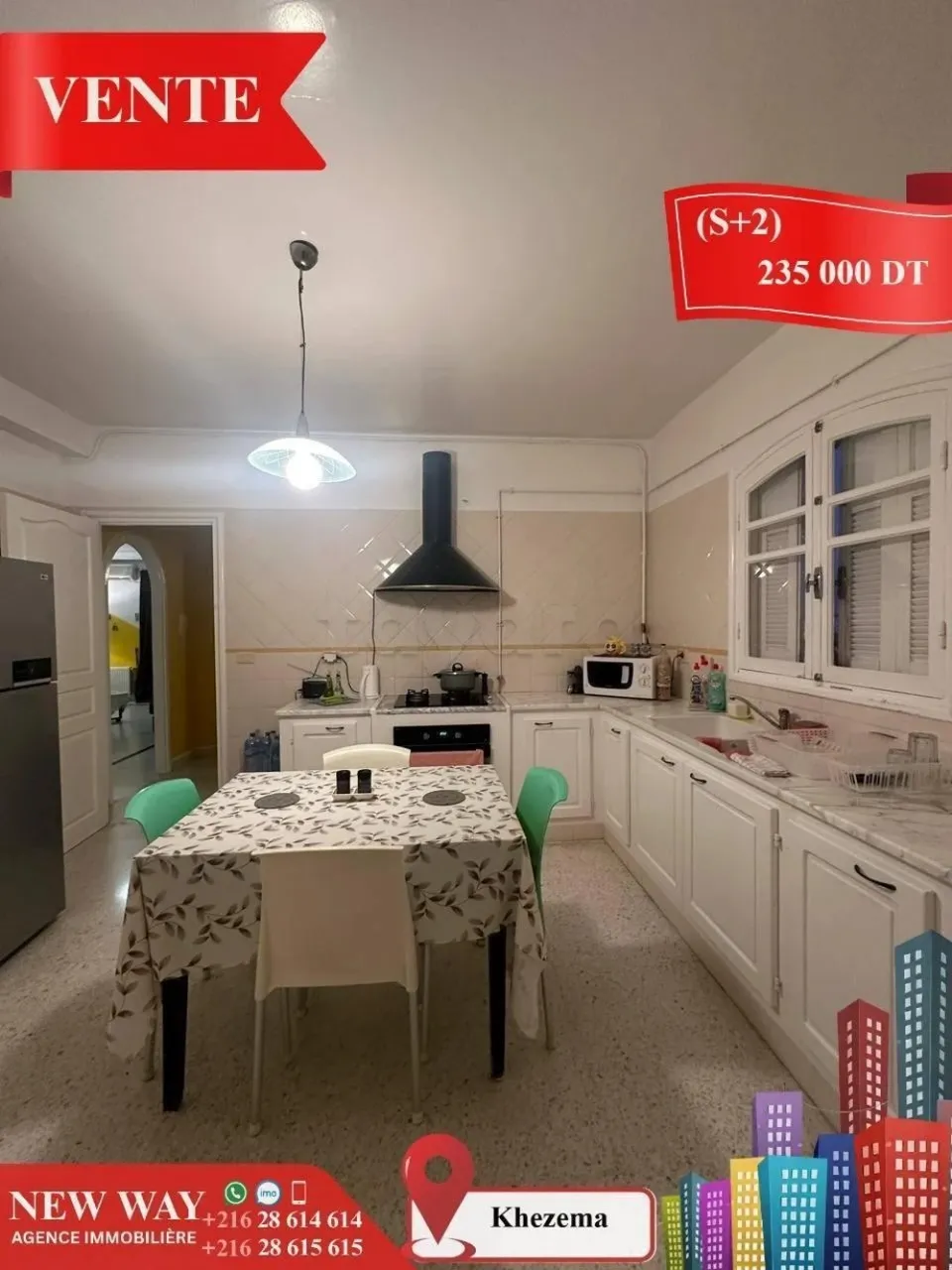 (S+2) à Khezema avec Meubles