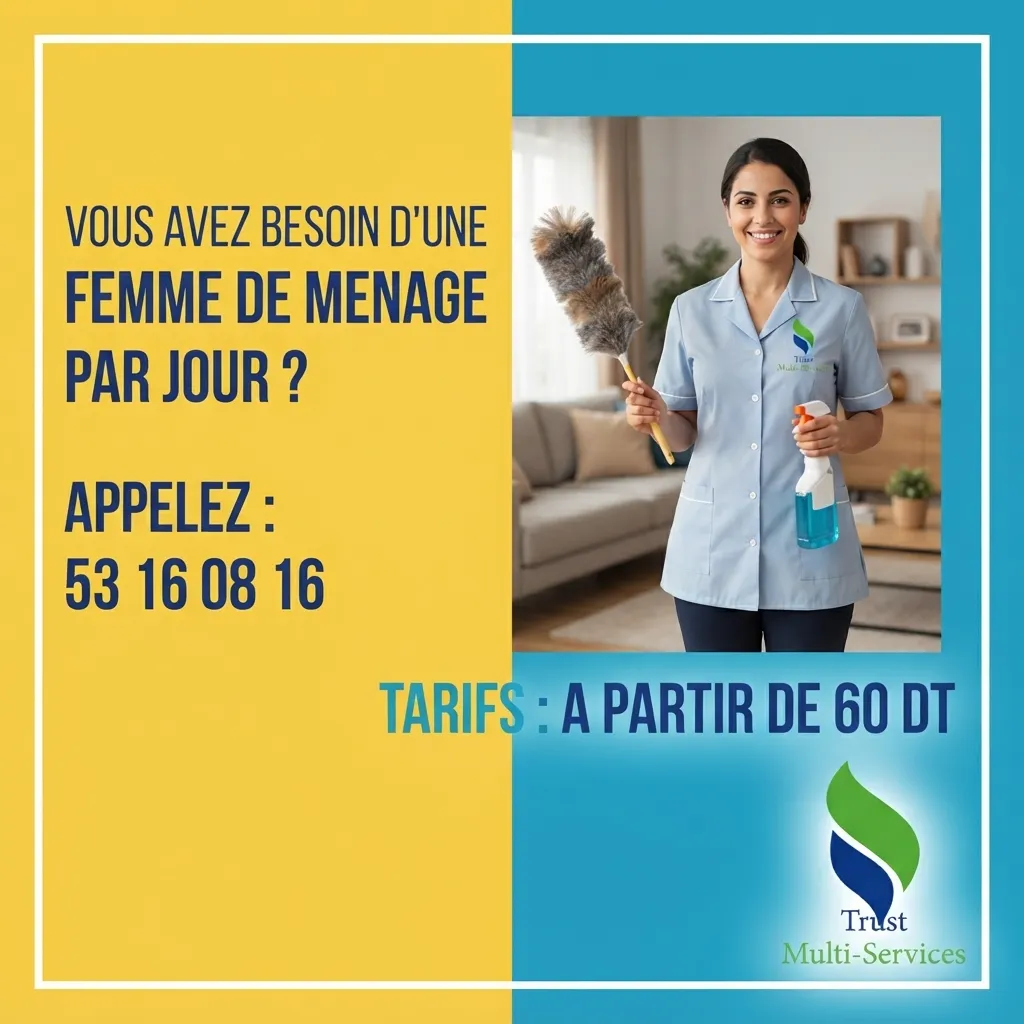 femme de menage par jour a borj louzir