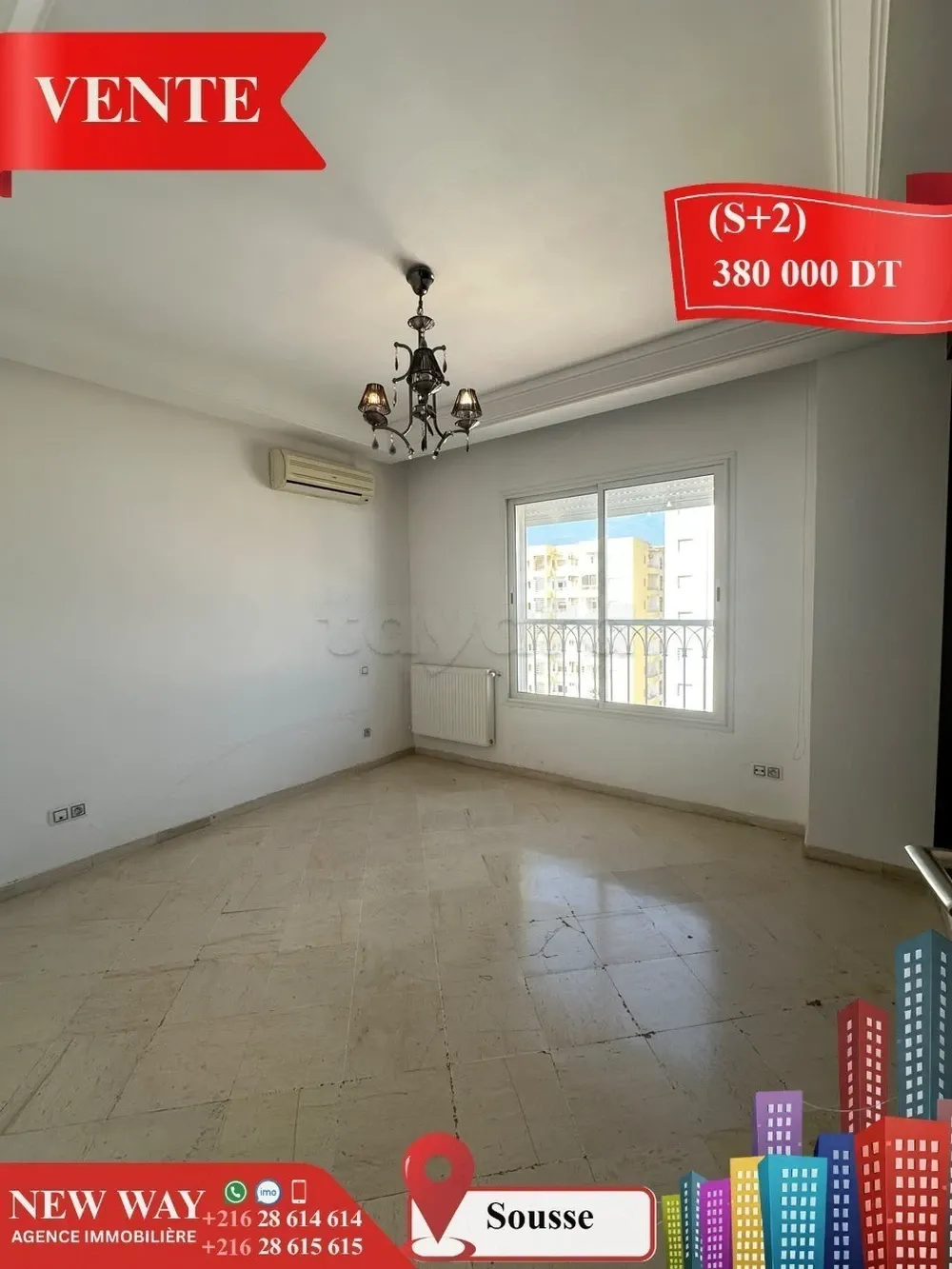 (S+2) à Sousse Vue sur Mer avec Place de Parking