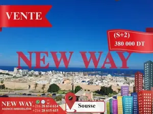 (S+2) à Sousse Vue sur Mer avec Place de Parking