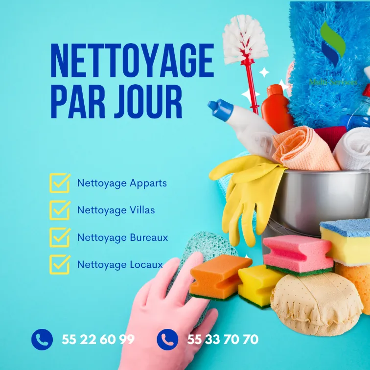 FEMME DE MENAGE PAR JOUR A EL MENZEH4