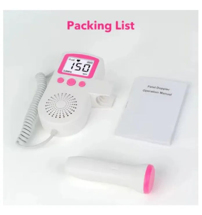 Doppler fœtal LCD 3.0MHz, détecteur de fréquence cardiaque prénatal pour bébé, Sonar domestique