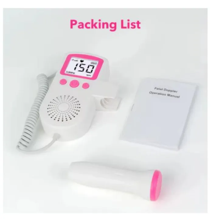 Doppler fœtal LCD 3.0MHz, détecteur de fréquence cardiaque prénatal pour bébé, Sonar domestique