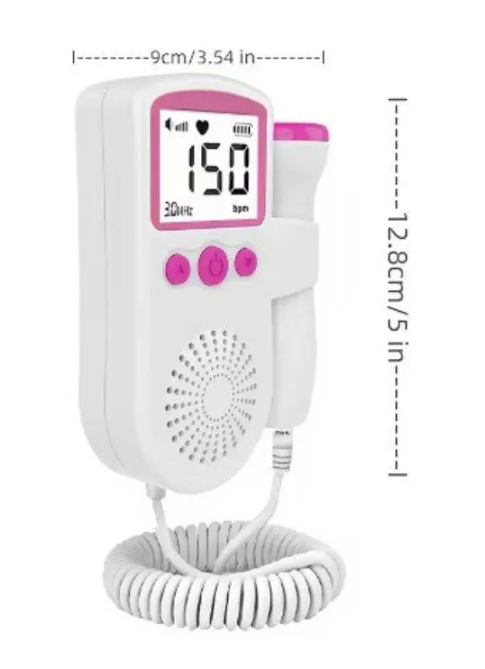 Doppler fœtal LCD 3.0MHz, détecteur de fréquence cardiaque prénatal pour bébé, Sonar domestique
