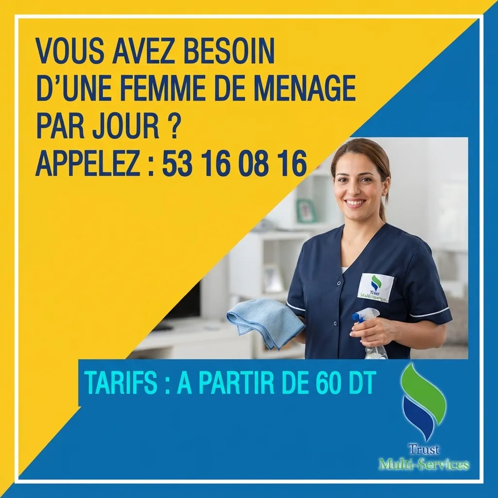 femme de menage par jour a goulette