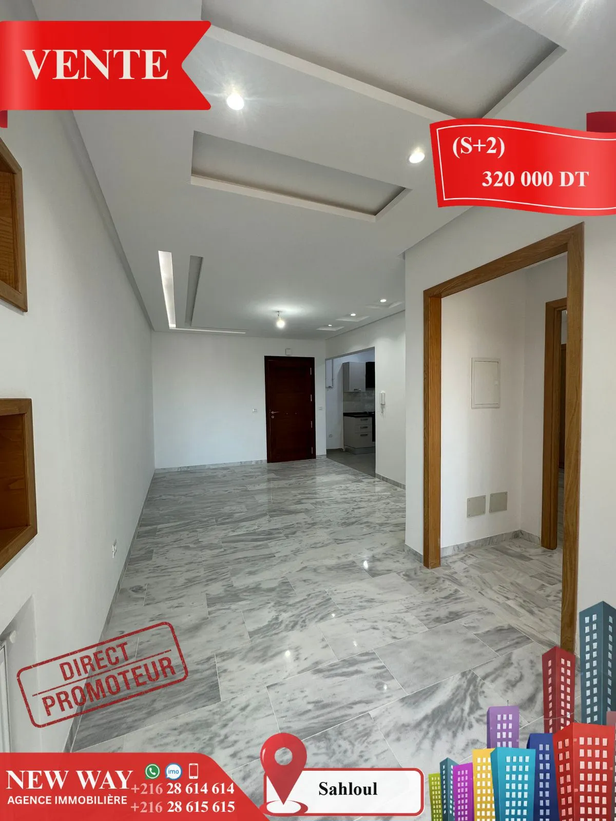 (S+2) à Sahloul 4 Directe Promoteur