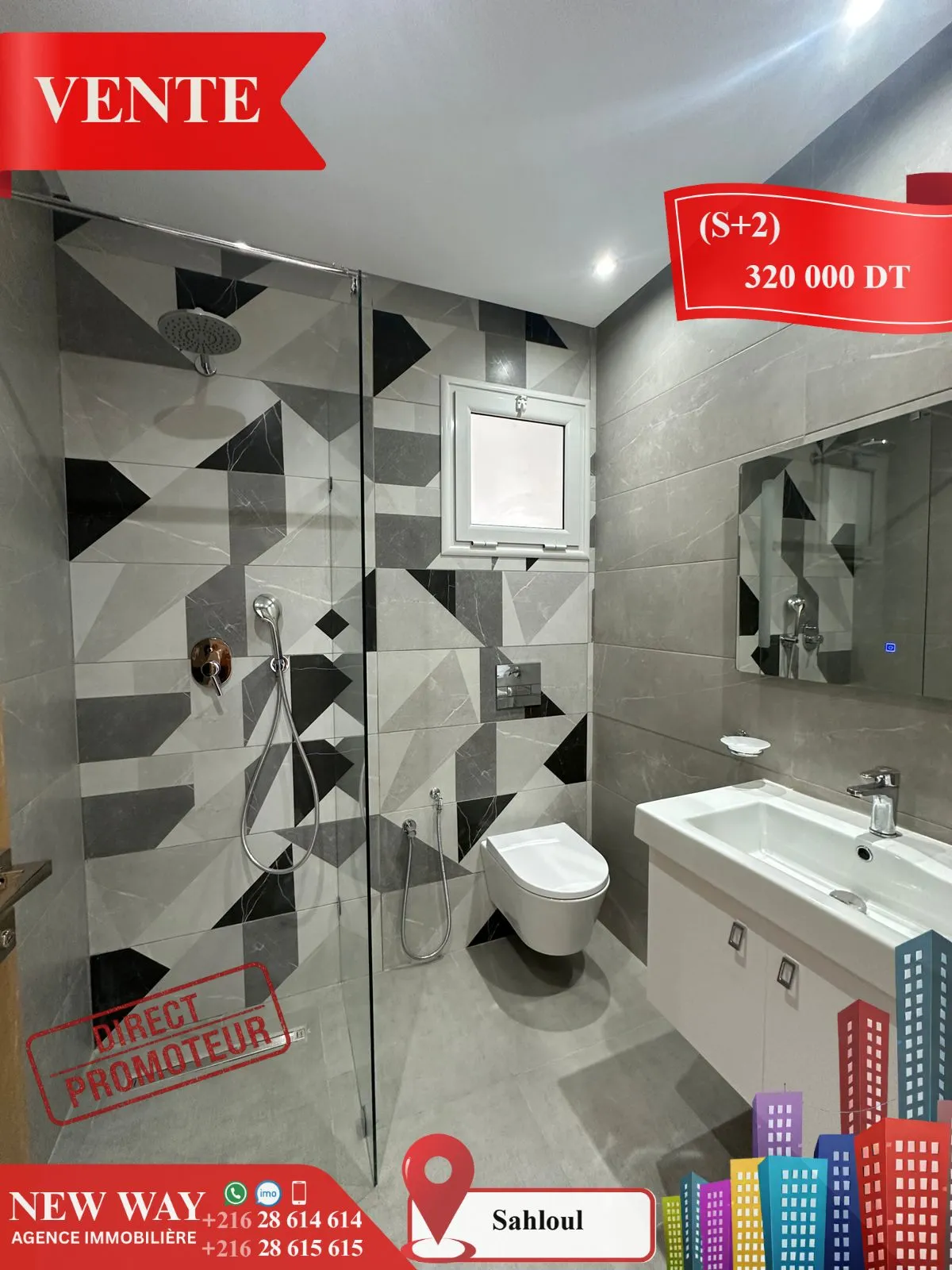 (S+2) à Sahloul 4 Directe Promoteur