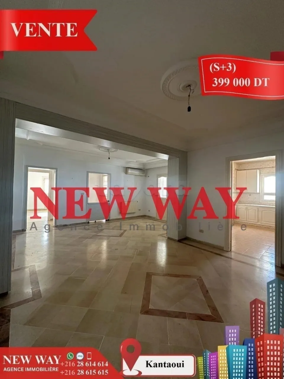 (S+3) à Kantaoui avec Place de Parking