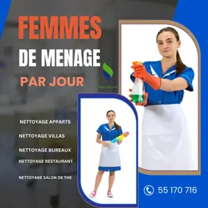 UNE FEMME DE MENAGE PAR JOUR A Gammarth