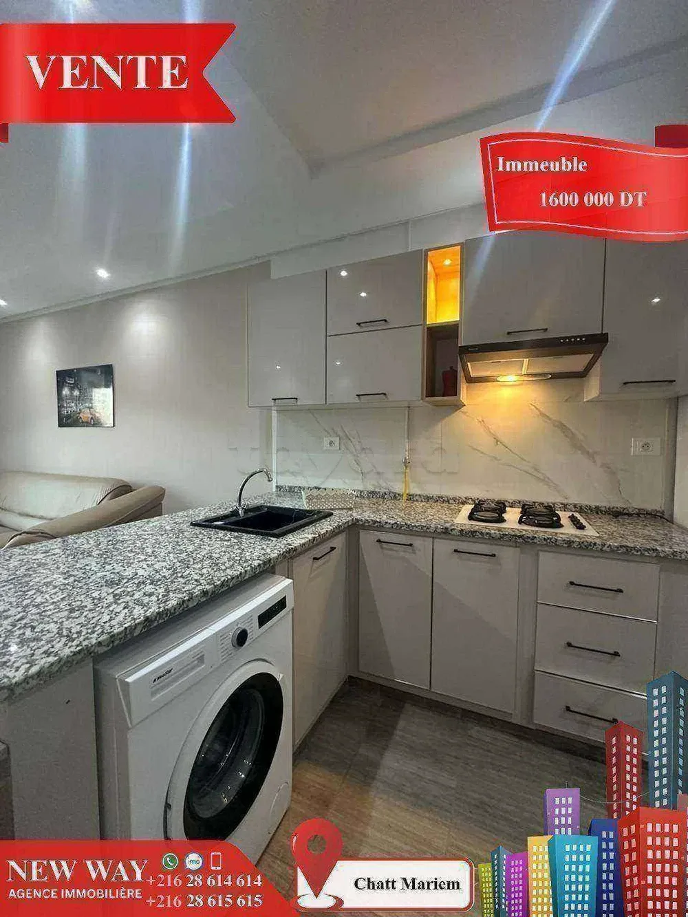 Résidence de 7 Appartements à Chatt Mariem prés de la Mer