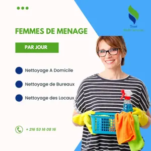 FEMME DE MENAGE PAR JOUR A JARDINS EL MENZAH1