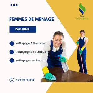FEMME DE MENAGE PAR JOUR A DJEBEL JELLOUD
