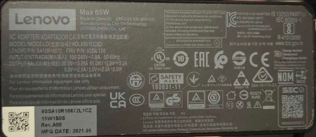 Chargeur pc portable 