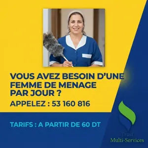 femme de menage par jour a jemmal