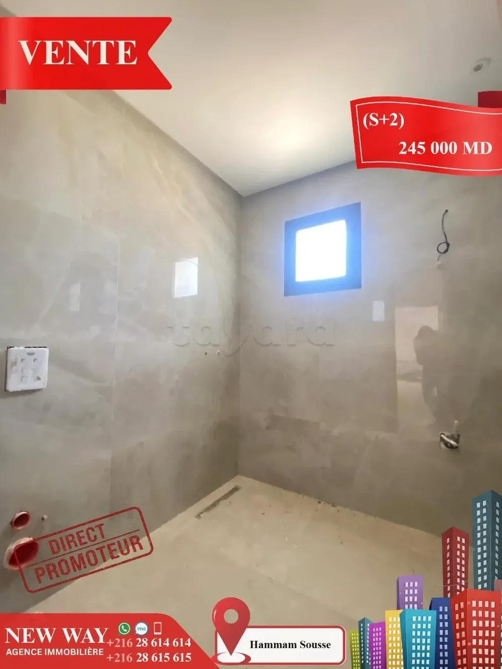 (S+2) Directe Promoteur à Hammam Sousse