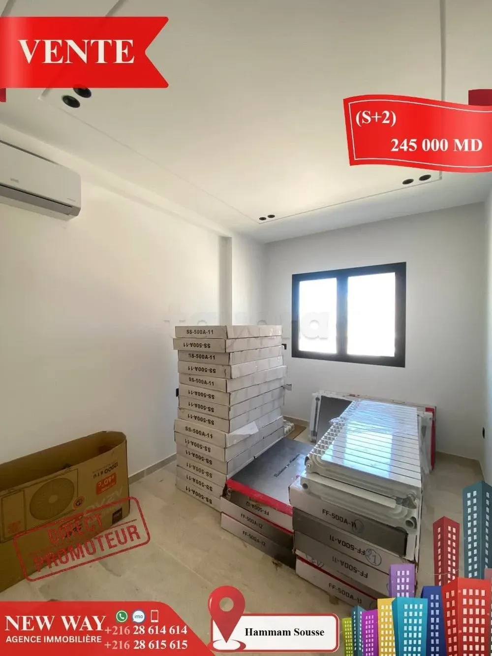 (S+2) Directe Promoteur à Hammam Sousse