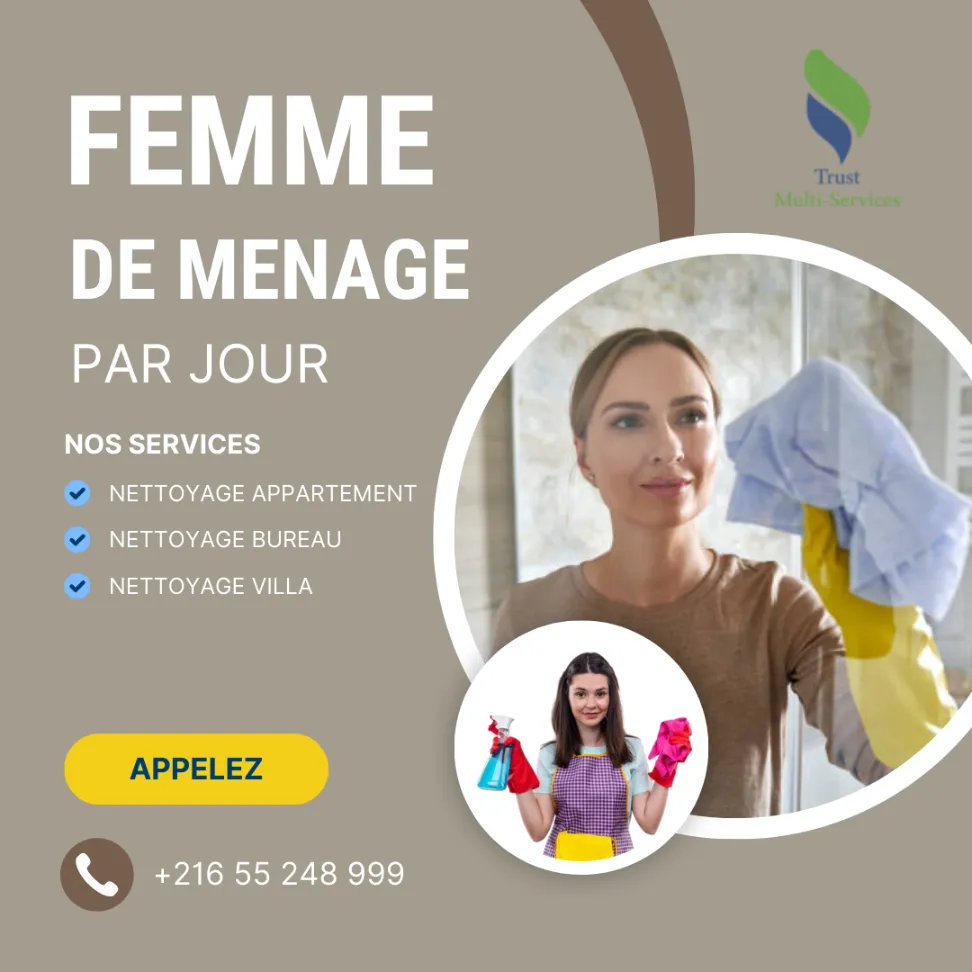 femme de ménage par jour en tunis