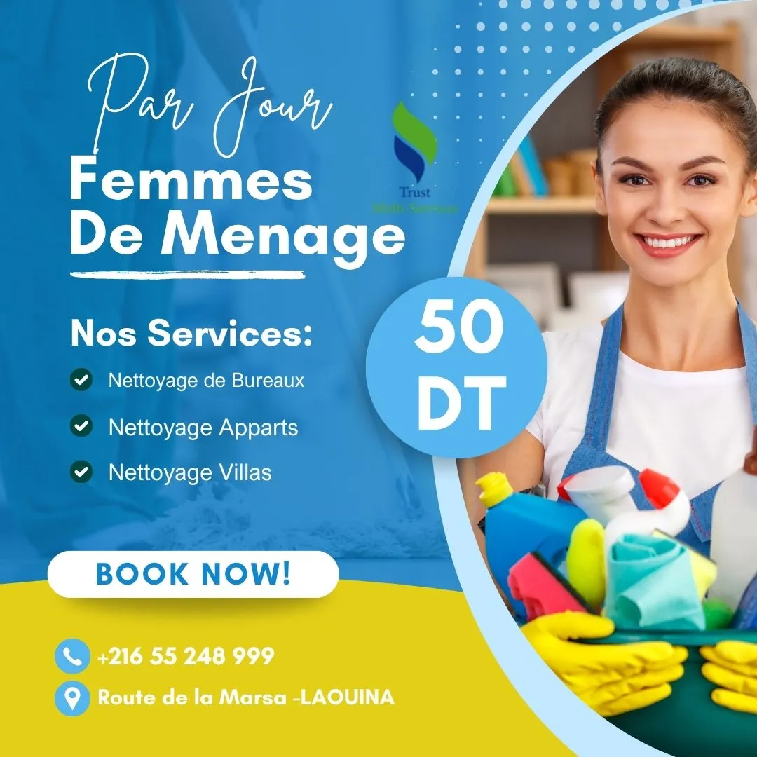 femme de ménage par jour a tunis