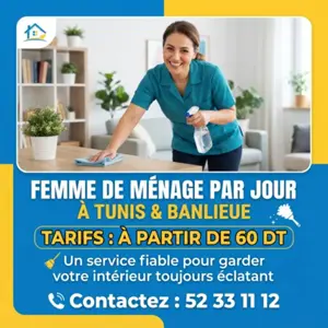 FEMME DE MENAGE PAR JOUR A DJEBEL JELLOUD