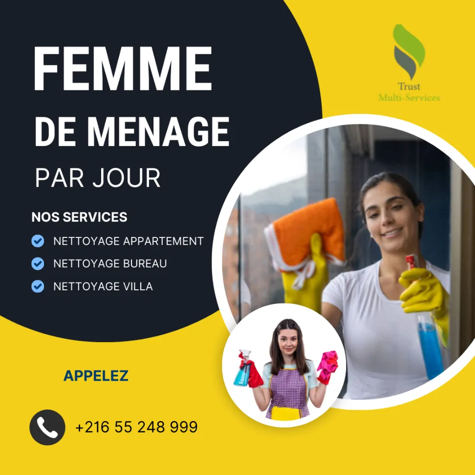 femme de ménage par jour en tunis