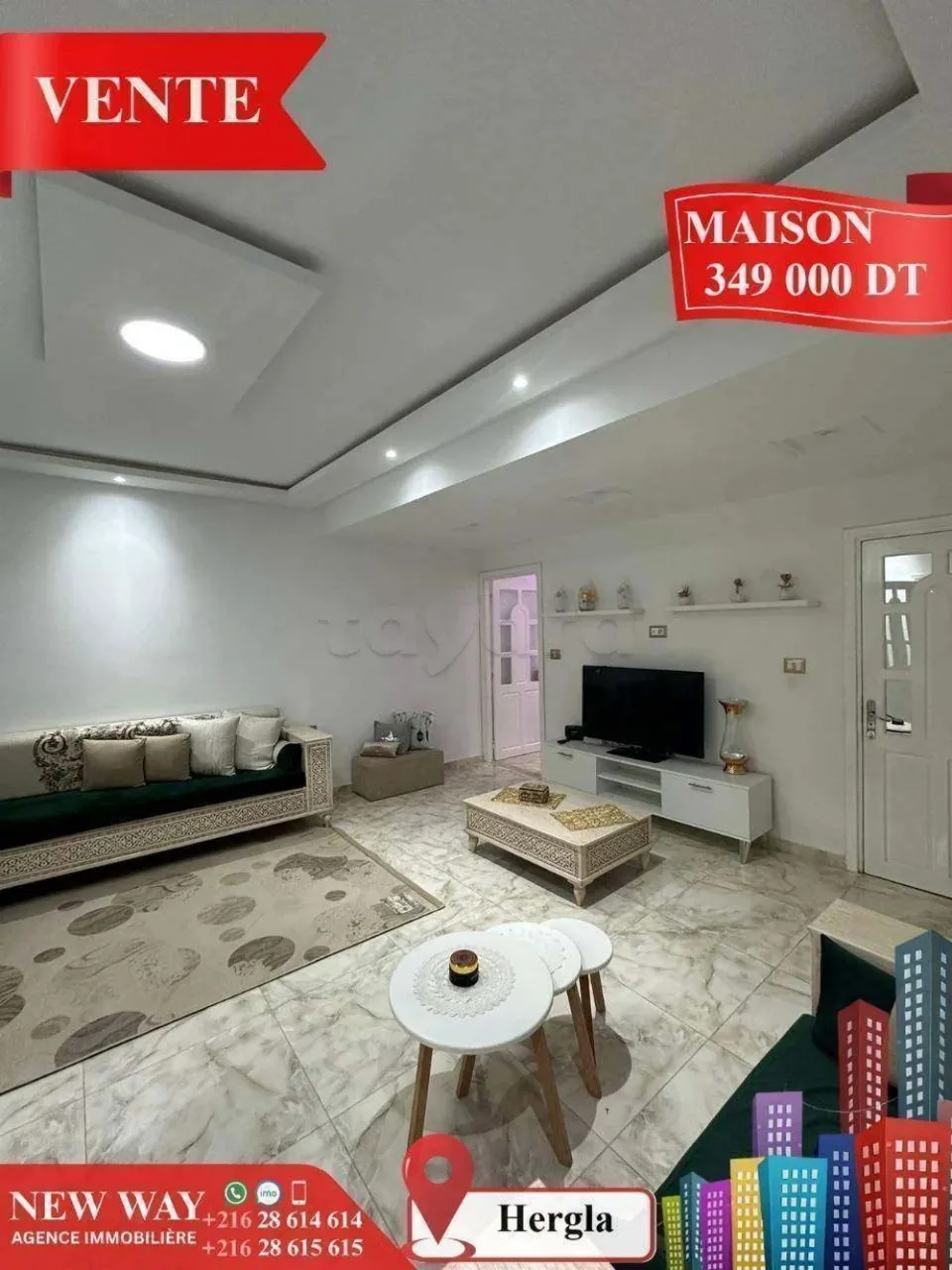 Maison à Hergla, Proche de toutes Commodités