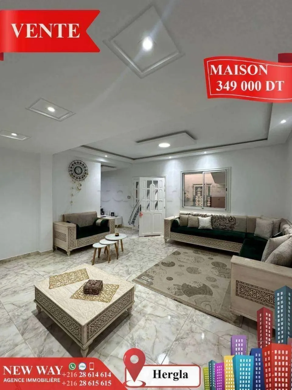 Maison à Hergla, Proche de toutes Commodités