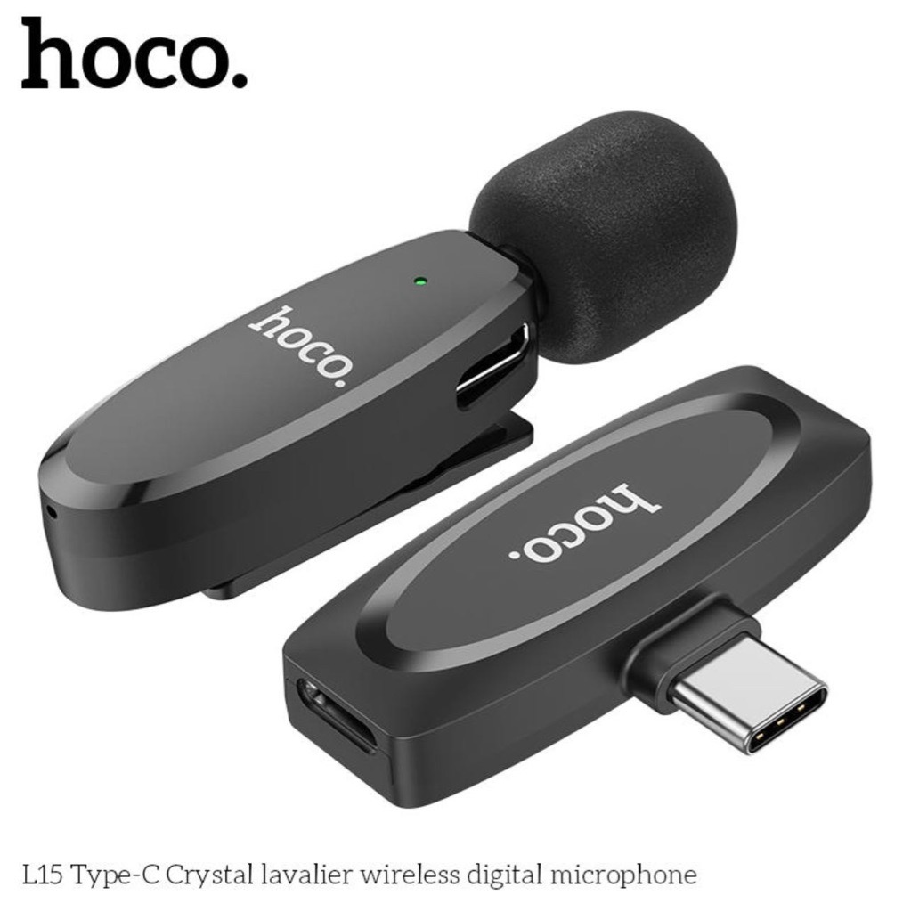 Hoco Microphone Sans Fil HD ANC Port Type C pour Smartphone 