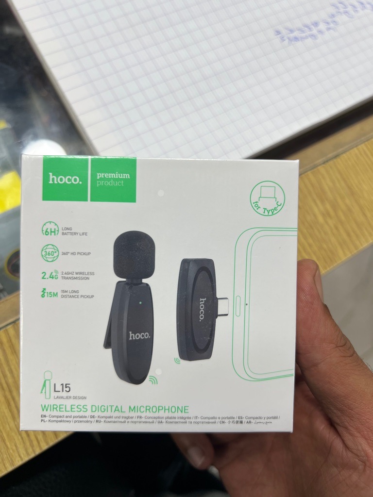 Hoco Microphone Sans Fil HD ANC Port Type C pour Smartphone 