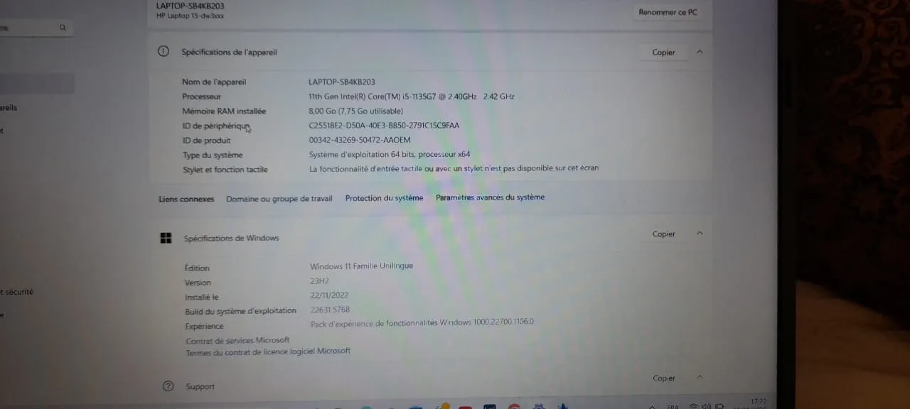 Pc Portable Hp i5 11ème génération SSD - Etat très propre